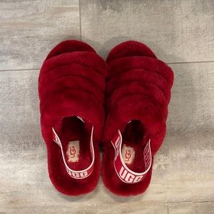 Red UGG slippers